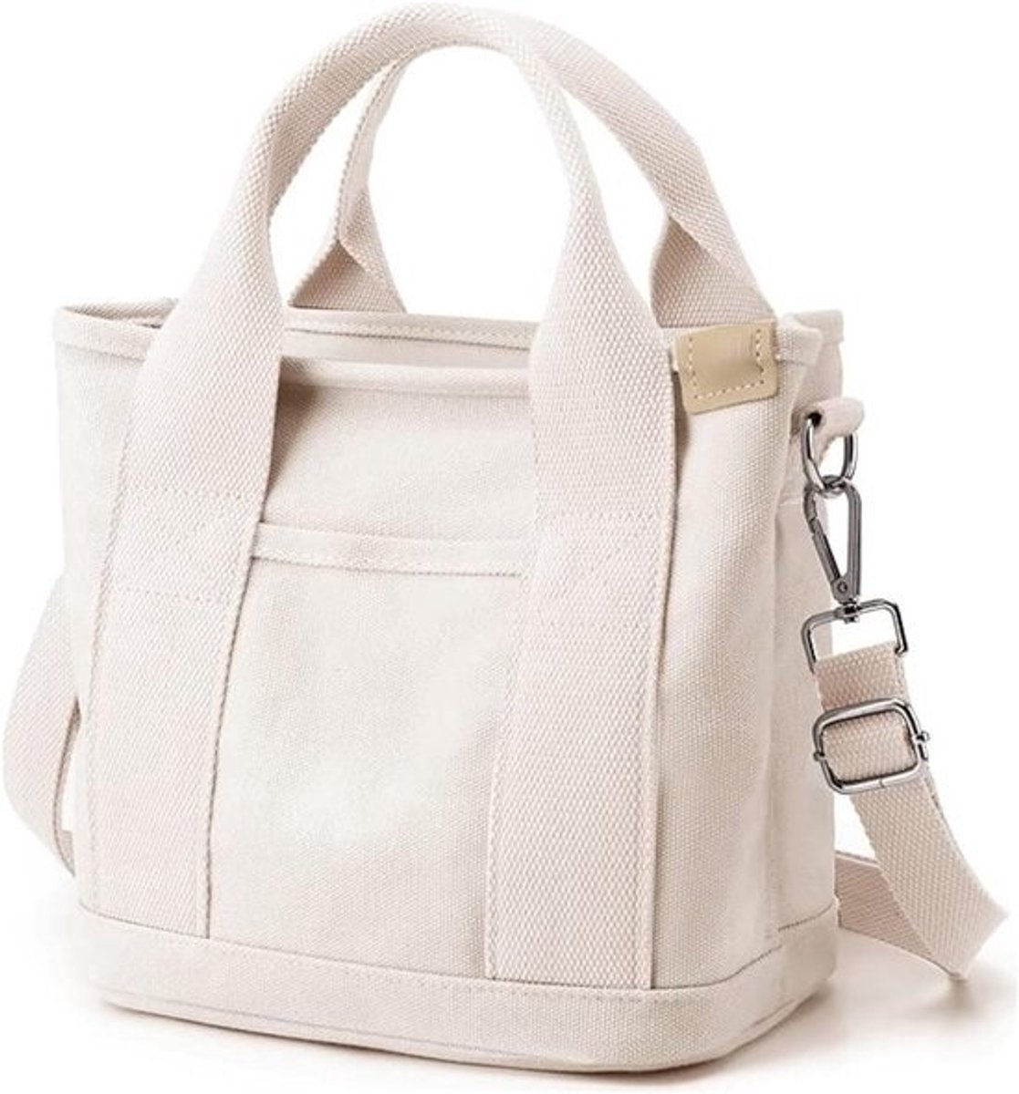 Grote Canvas Tassen Dames Schoudertas Met Rits