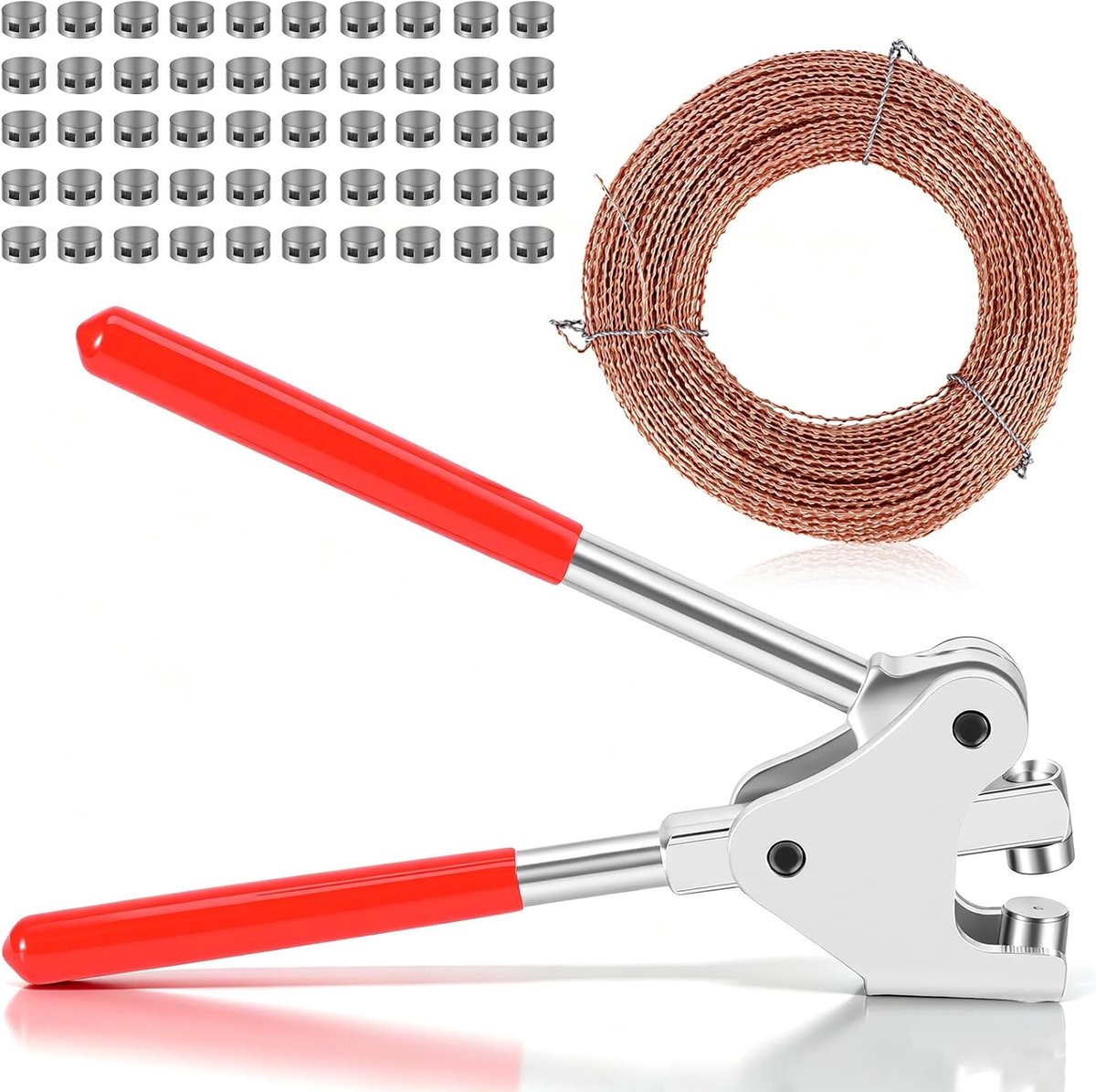 Loodtangset met Reliëf - Staal - 50 Stuks Lood en 25m Draad - Multifunctioneel Gereedschap voor Professionals en Doe-Het-Zelvers