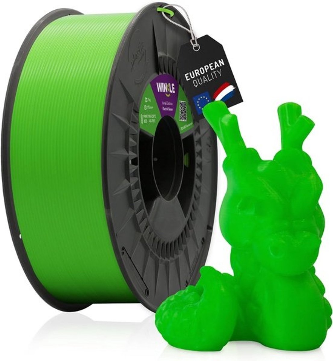 3D Printer Filament PLA 1.75mm 1kg Spoel - Elektrisch Oranje & Fluorescerend
