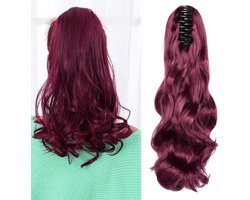 Cybelleza Clip in Paardenstaart Extensions Vlecht Haardeel Klauw Paardenstaart Haarverlenging zoals echt haar Golvend - ShopVlot