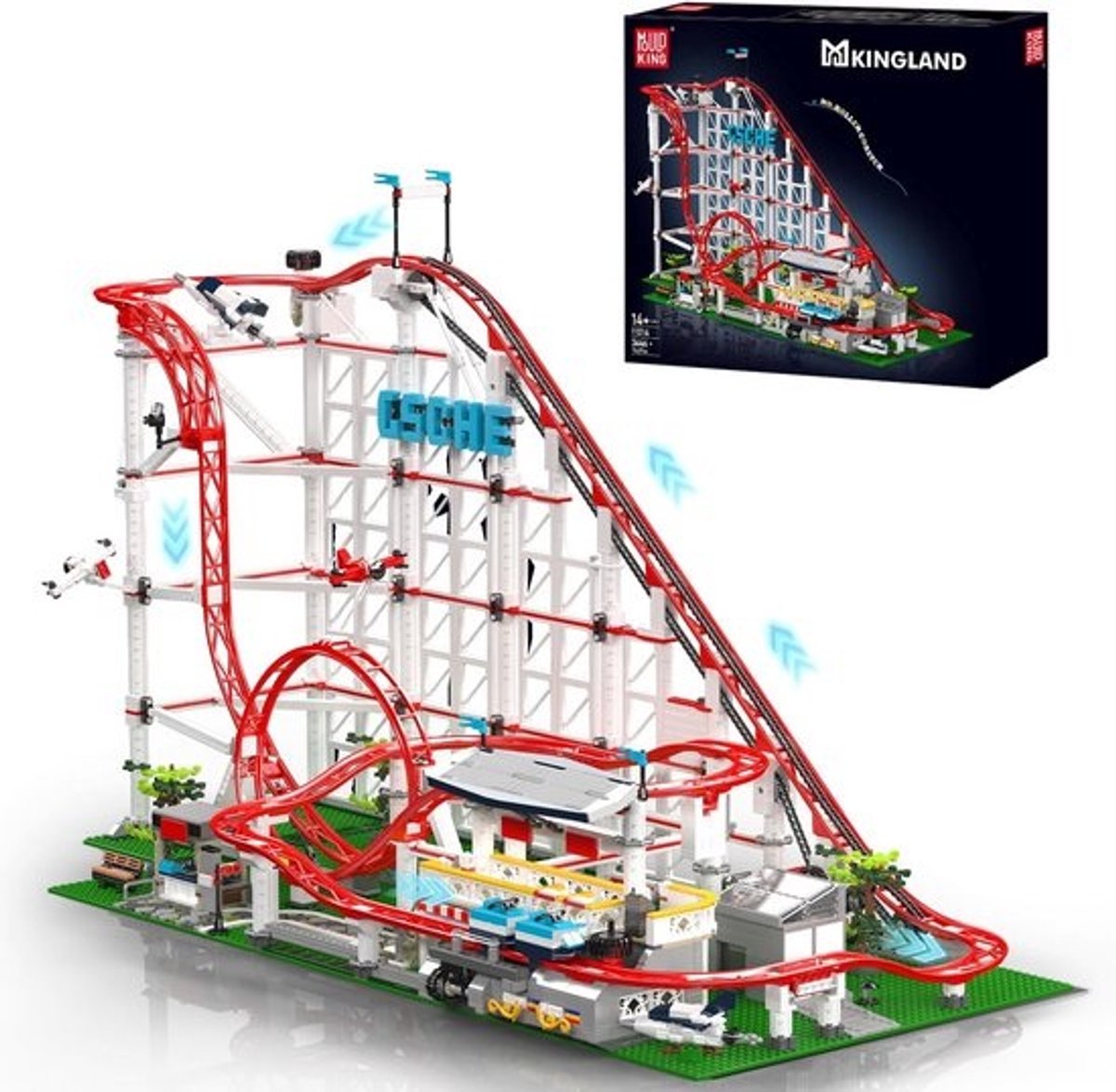 Achtbaan Bouwset - STEM Model - Creatief Bouwen - Gemotoriseerde Baan - 3646 Stukken - Verschillende Kleuren