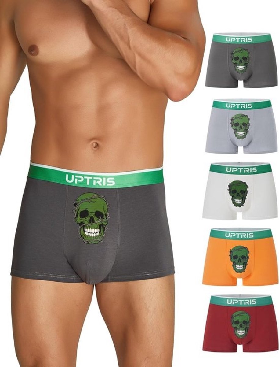 Heren Boxershorts 5-Pack - Katoen Stretch met Opdruk, Ademend en Comfortabel Ondergoed