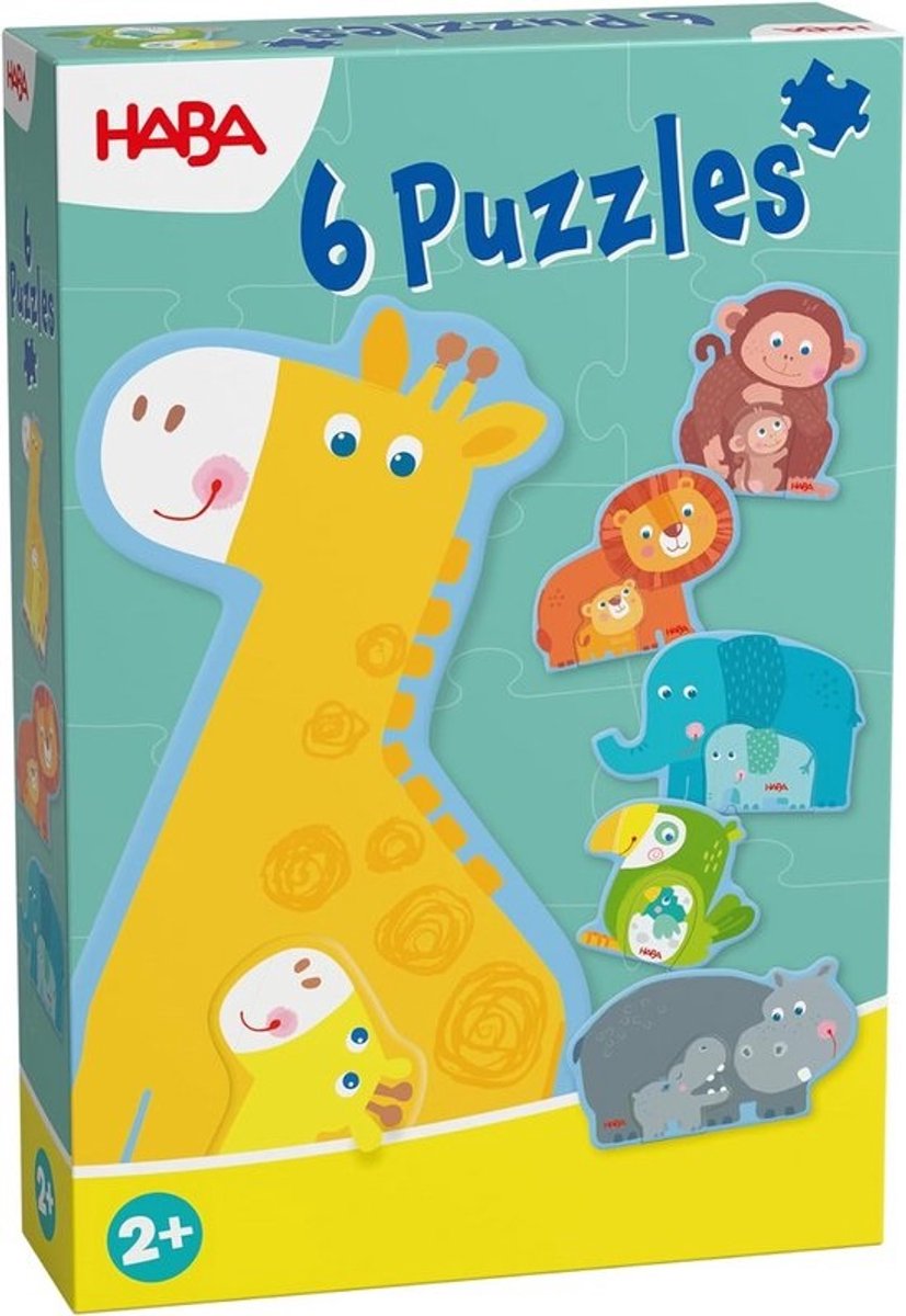 6 Eerste Puzzels Dierenfamilie Geschikt Voor Peuters Vanaf 2 Jaar