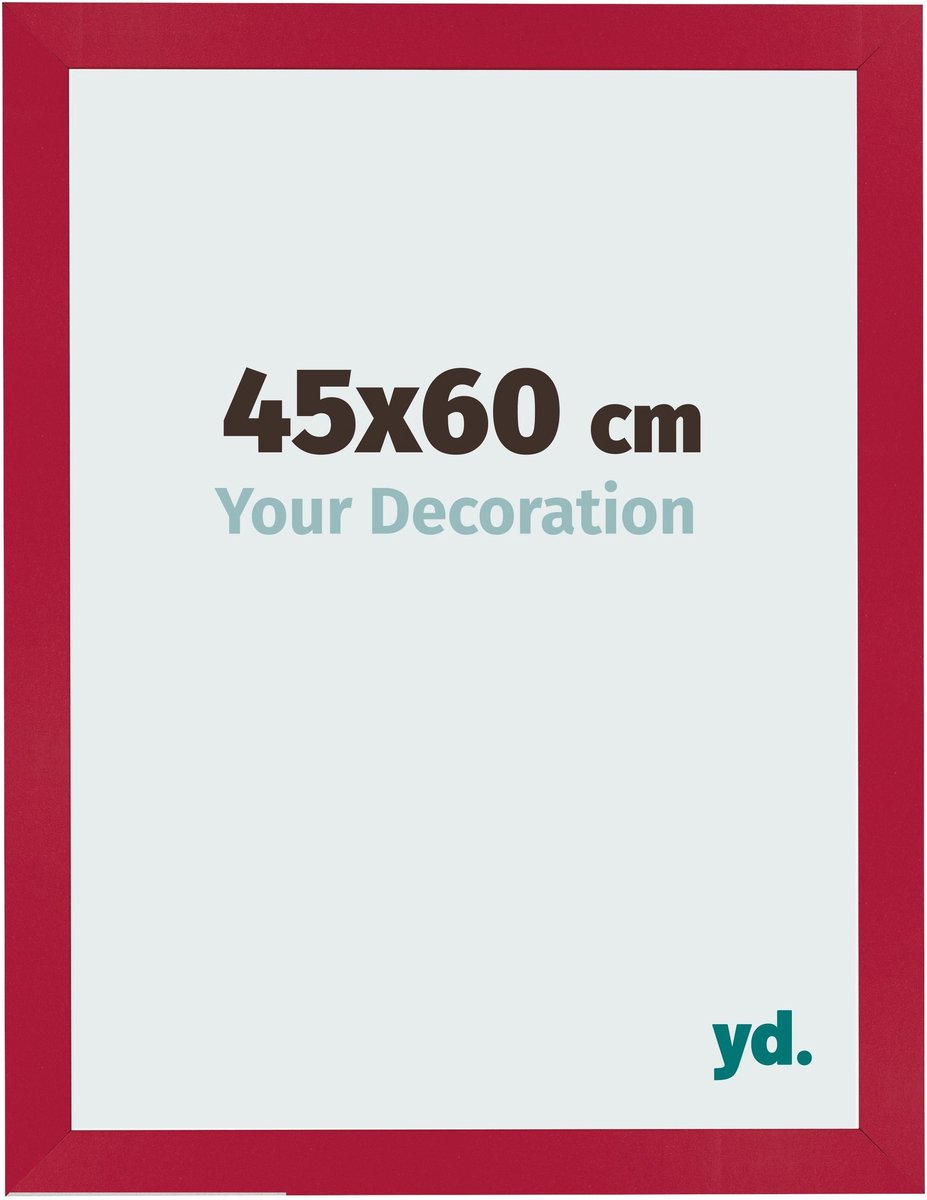 Your Decoration - Fotolijst 45x60 cm - MDF - Rood - Bologna
