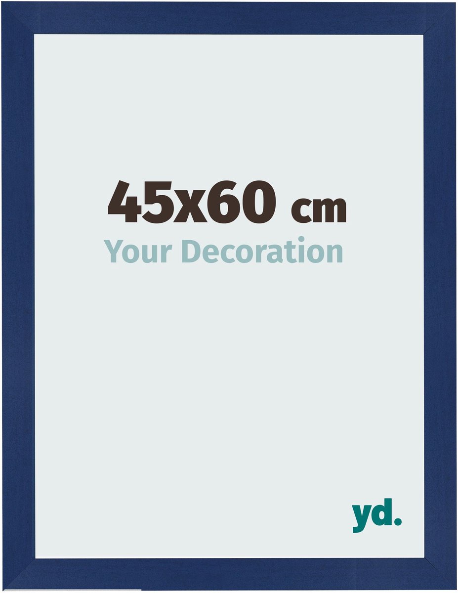 Your Decoration - Fotolijst 45x60 cm - MDF - Donkerblauw Geveegd - Bologna
