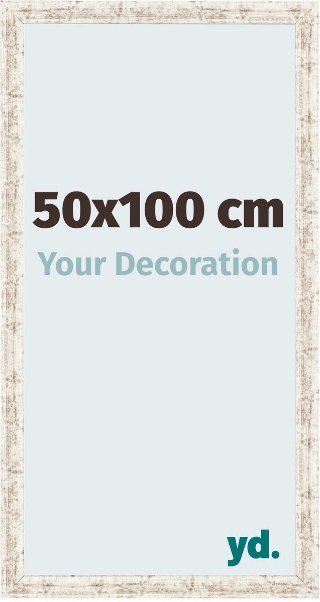 Your Decoration - Fotolijst 50x100 cm - MDF - Wit Vintage - Bologna