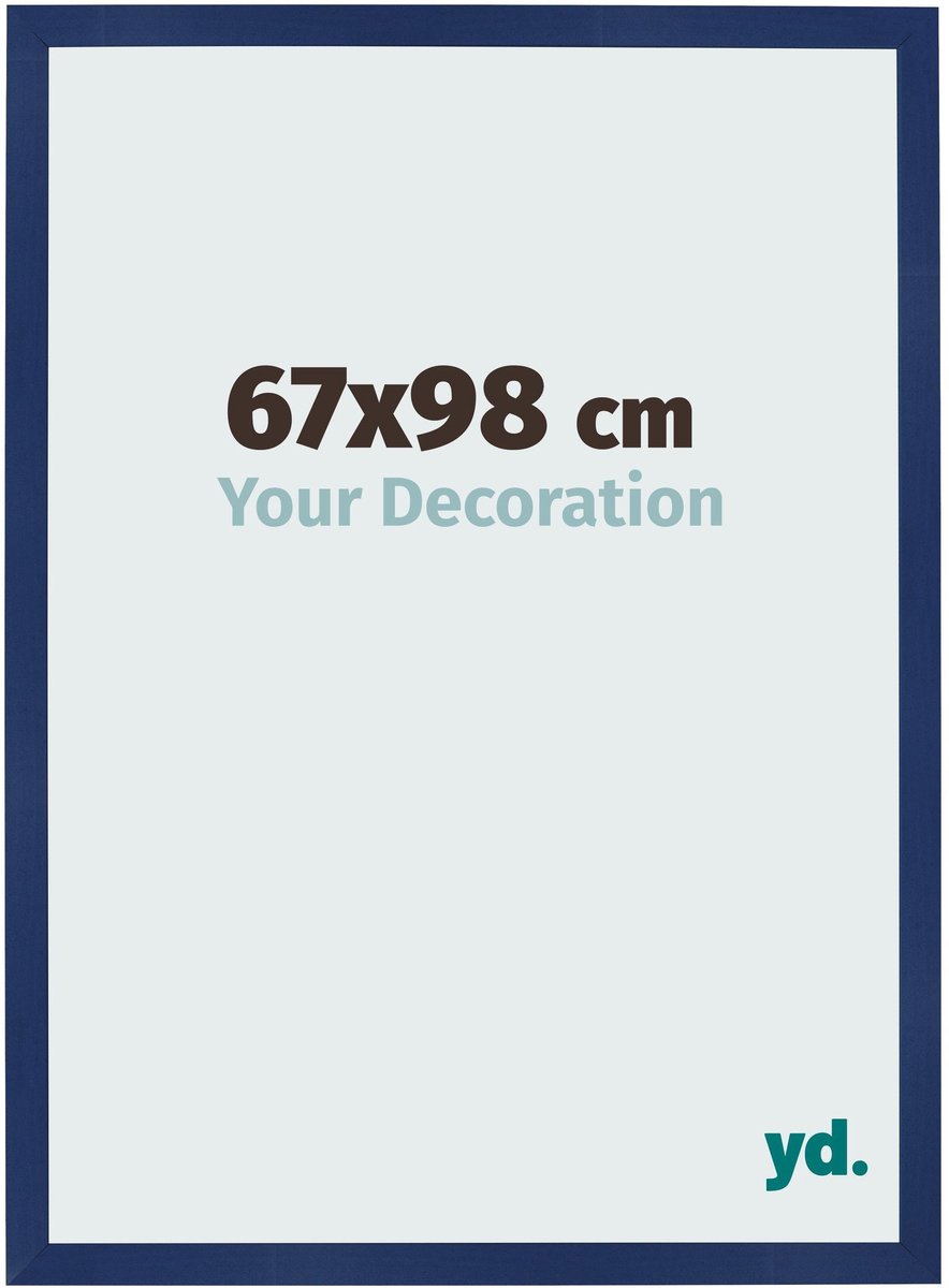 Your Decoration - Fotolijst 67x98 cm - MDF - Donkerblauw Geveegd - Bologna