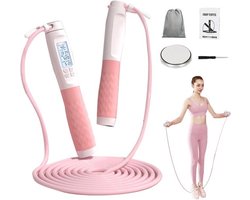Digitaal Springtouw - Speed Rope Fitness - Vetverbranding - Realtime Tellen - Verstelbaar - Roze