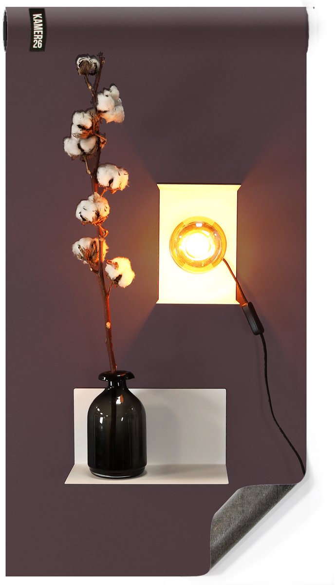 Magneetbehang - Luxe Aubergine - 50x250cm - Kamer26
