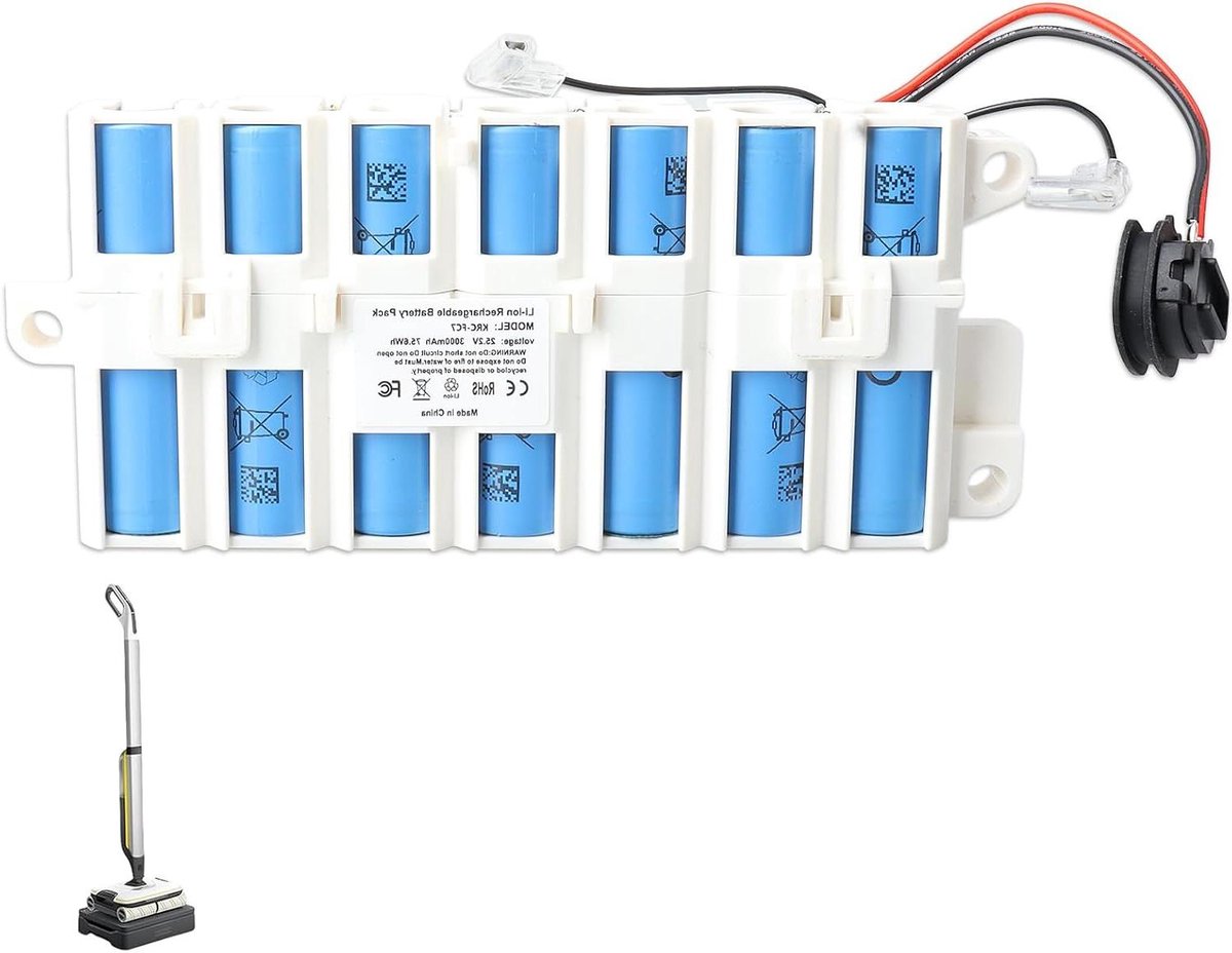 Vervangende Batterij - Accu Lithium Ion - Vloeren Reinigen - Directe Vervanging - 252V 30Ah - Zwart