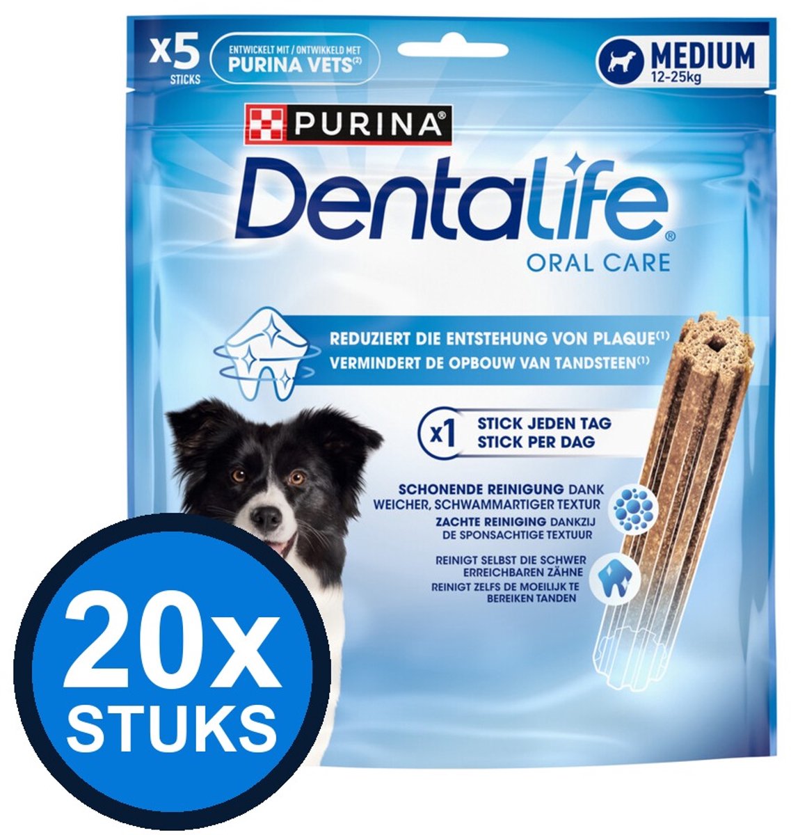 20x Dentalife - Medium Hondensnack - Hondenvoer Snacks - 115 g