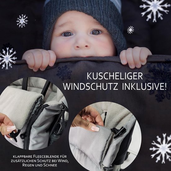 Baby Voetenzak - Winterzak Kinderwagen - Baby Warm Houden - Aanpasbaar Trekkoord - Universeel - Rood — afbeelding 2