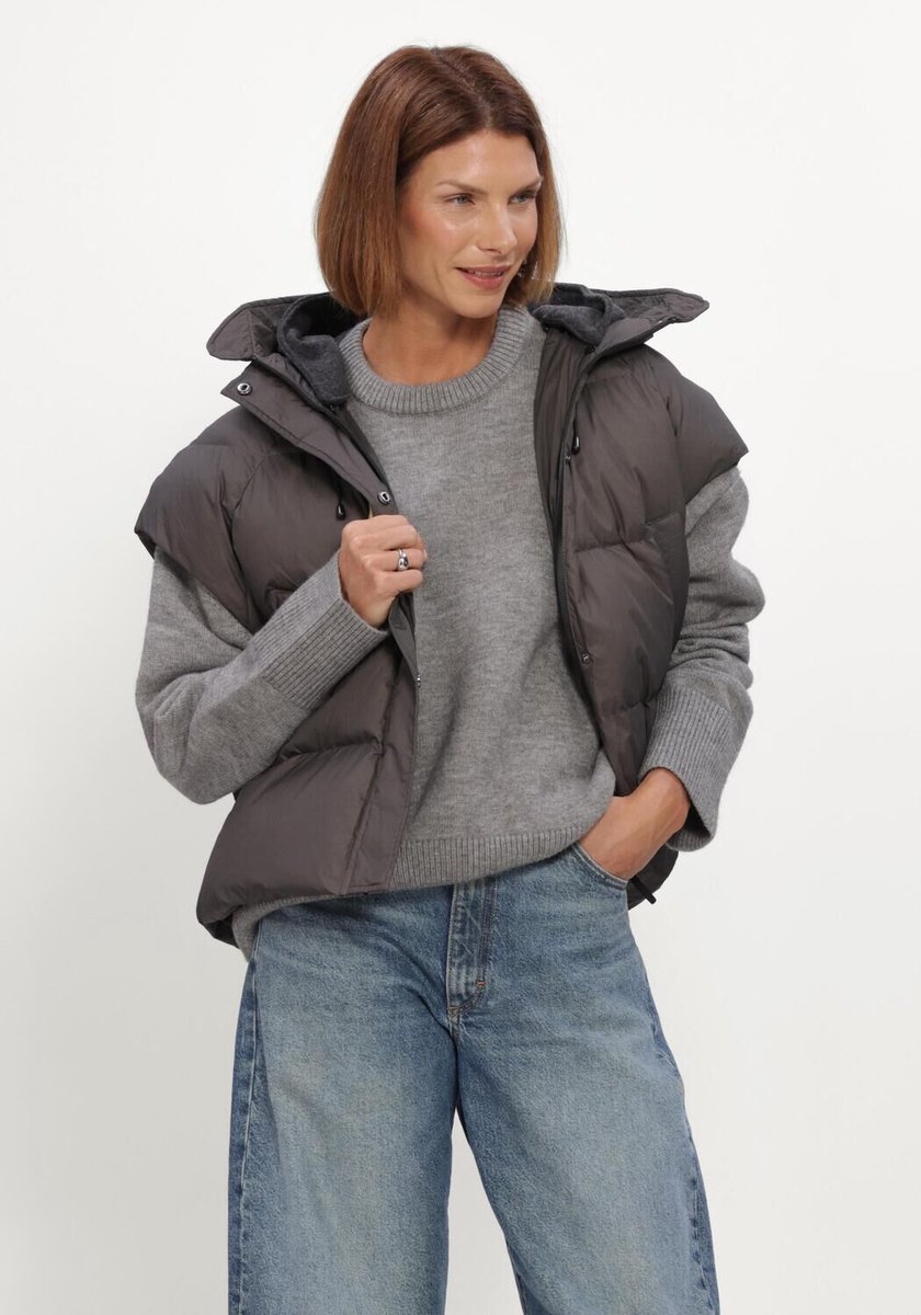 WITHBLACK Wblvenice Down Waistcoat Jassen Dames - Winterjas - Antraciet - Maat M