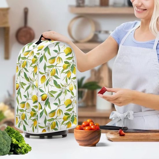 Lemon Leaf Patroon Keuken Blender Stofkap - Bescherming tegen Vingerafdrukken voor Blender, Juicer en Koffiezetapparaat — afbeelding 3