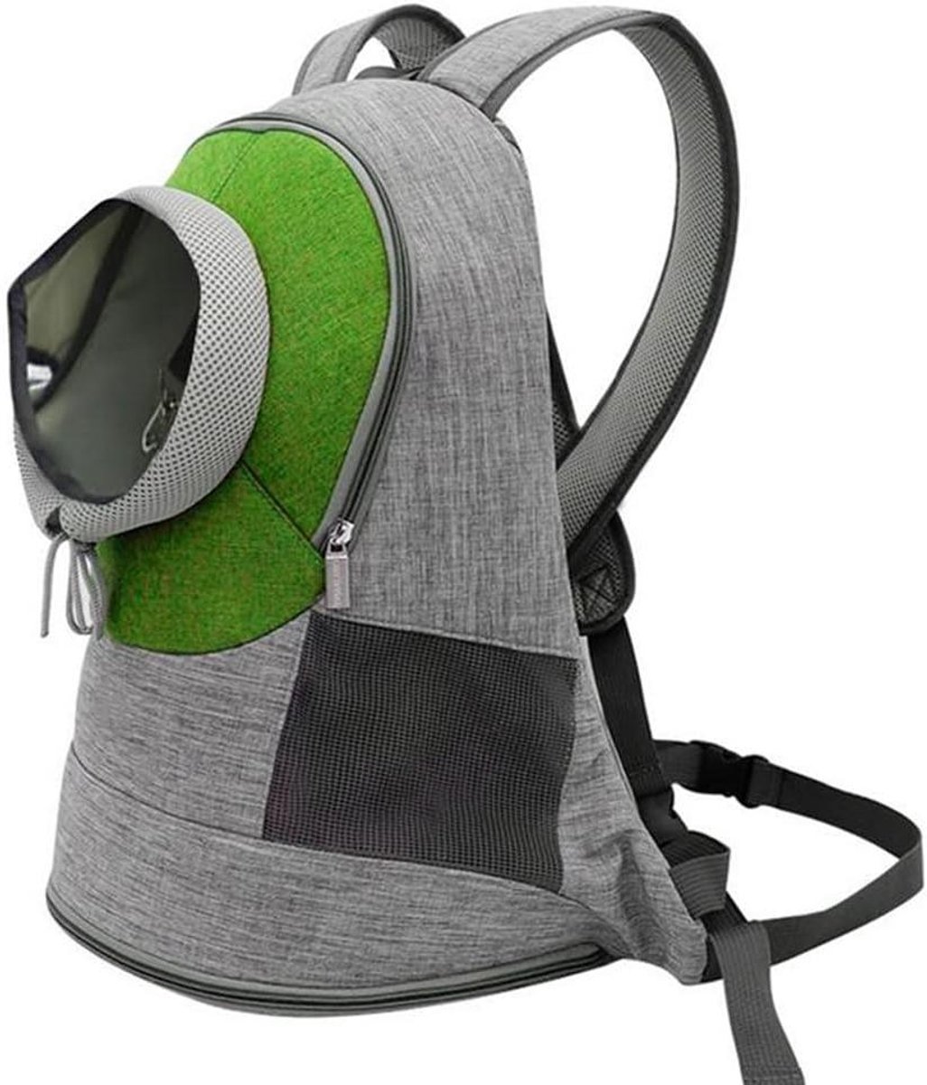 Huisdier Reistas - Draagbare Hondentas - Comfortabel Reizen - Ademend Mesh Materiaal - 37x27x20cm - Groen