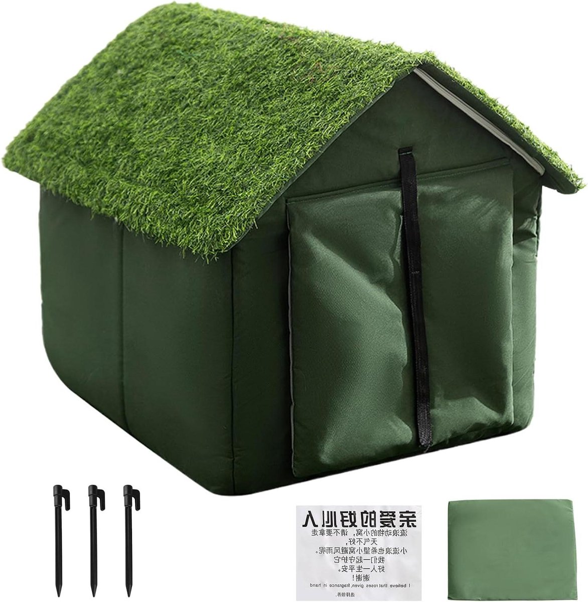 Kattenhuis Buiten - Katten Tentschuilplaats - Bescherming tegen Weer - Waterdicht en Winddicht - 43 x 42 x 39 cm