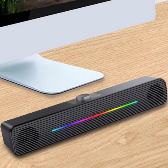 Desktop Soundbar - Computerluidsprekers Bar - Muziek Luisteren - Verbeterde Basintensiteit - 40 cm - Zwart — afbeelding 5