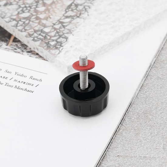 10 Stuks Zwarte Schroefkappen voor Vissen Handgrepen - Perfect voor Spinning Knoppen en Rollen — afbeelding 4