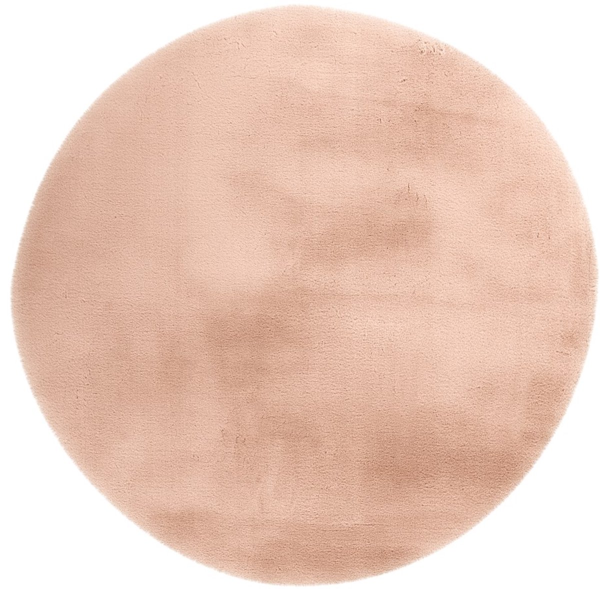 Padiro rond hoogpolig vloerkleed Ø 120 cm - crème - modern effen design - geschikt voor vloerverwarming - van polyester