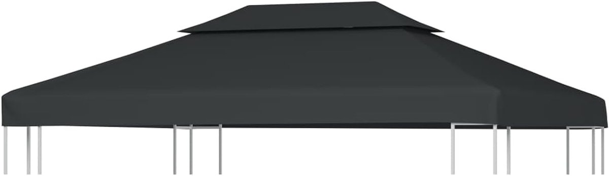 Paviljoen Dakzeil - Vervangend dak - Buitenruimte Gebruiken - Waterdicht Polyester Pvc-coating - 4 x 3 m - Antraciet