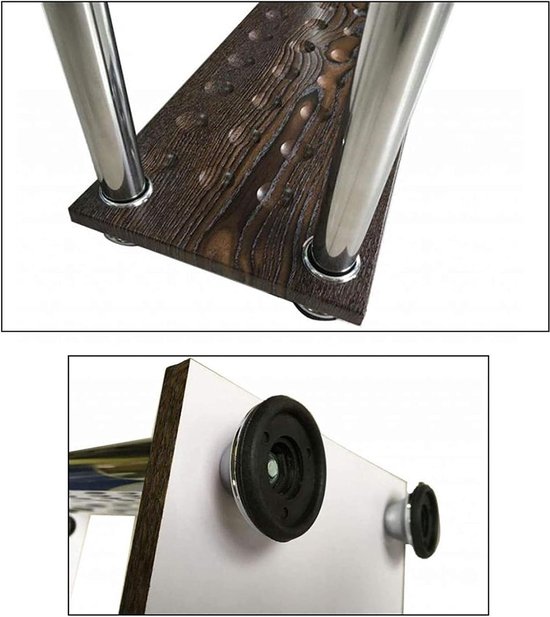 Biljartkeu Rek - Keuhouder Vloerstandaard - Biljartaccessoires Ordenen - Hoge Dichtheid Board - 60x22x60cm - Bruin — afbeelding 5