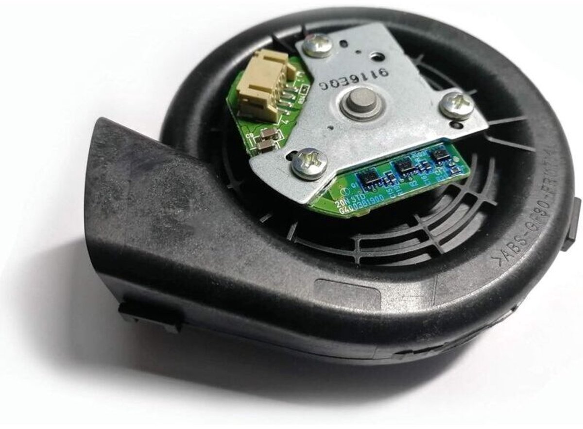 Dit is een zwarte ventilatormotormodule die compatibel is met de tweede generatie geschikt voor Xiaomi Roborock S50, S51 en S55 robotstofzuigers.