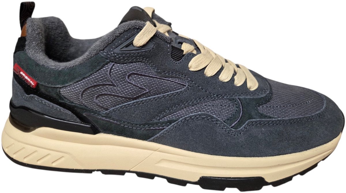 Bufflox Grimbergen Stone Blue Sneakers Blauw Suede en Textiel Heren - Blauw - 46