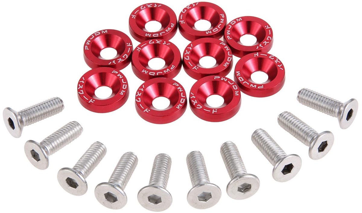 Omgoods - Universele M6 Car Screws Aluminium Bumper, Pack van 10