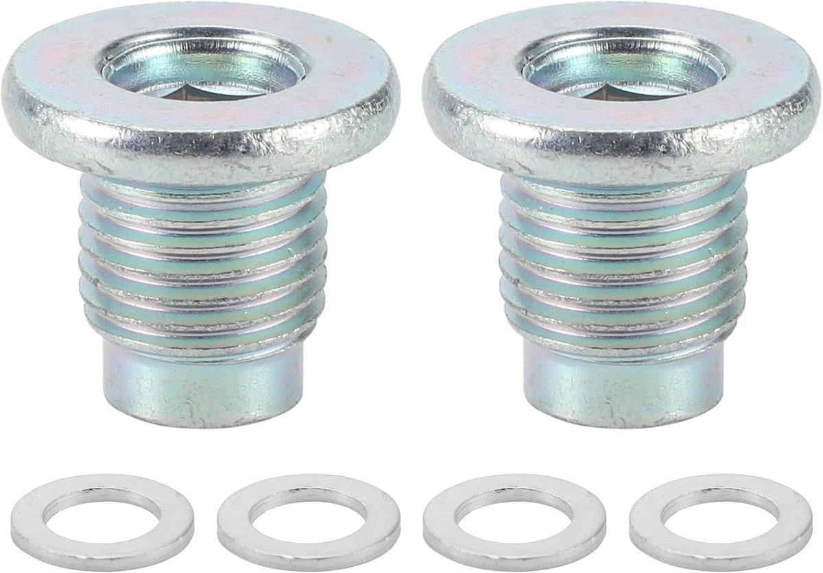 Set van Olieafvoerplug voor Mazda 3 en CX-5 (2006-2024) - Motorolie Pan Afvoer Schroef met Dichting, Roestvrij Staal, Duurzaam en Betrouwbaar