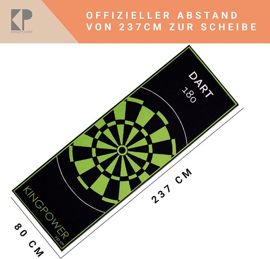 Dart Darts Tapijt Dart Tapijt Dart Mat 237x80cm Steeldart Darts Dartbord Accessoires Afvoerlijn Bescherming Rubber Dartbord Verschillende Ontwerpen Kingpower van Dart — afbeelding 3