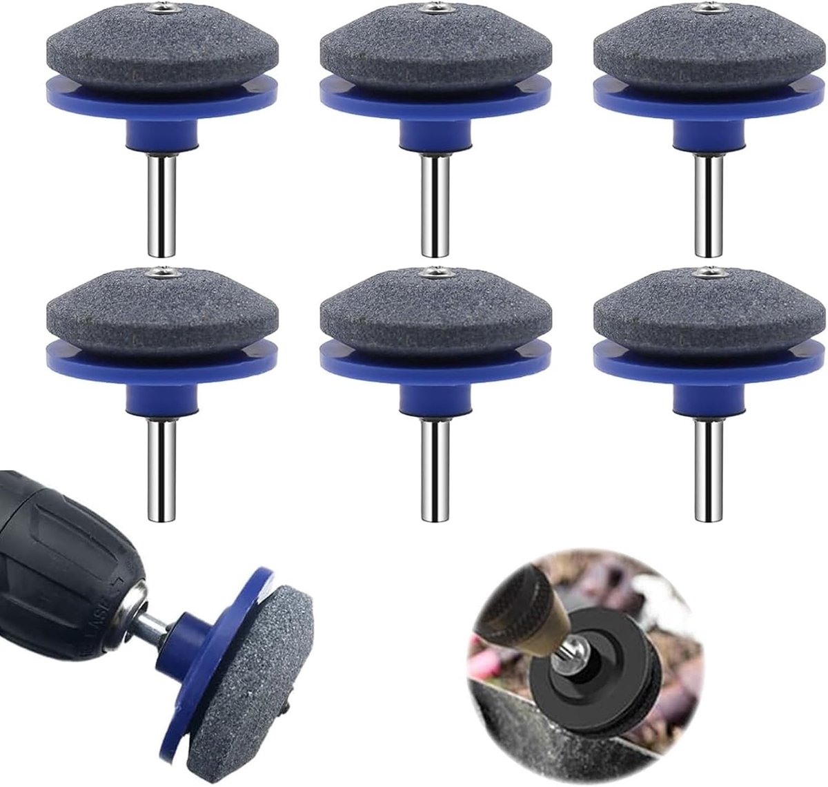 Elektrische messenslijper - Donkerblauw - Universeel - Dubbele Korund Messenslijper voor Grasmaaiers en Tuingereedschap