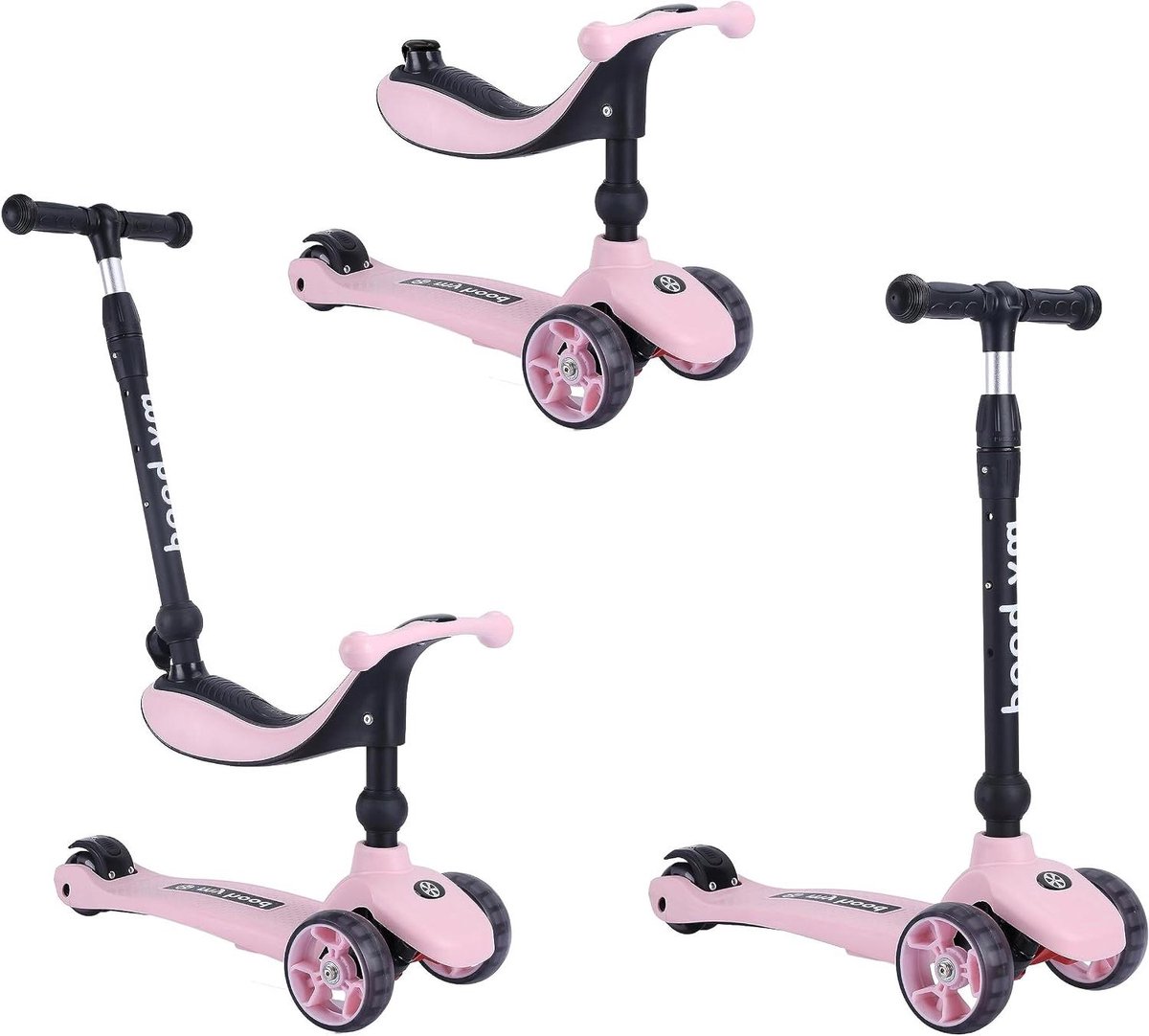 Step Scooter - Kinderscooter Rijspeelgoed - Buiten Spelen - Stevig Frame - 2 Wielen - Roze