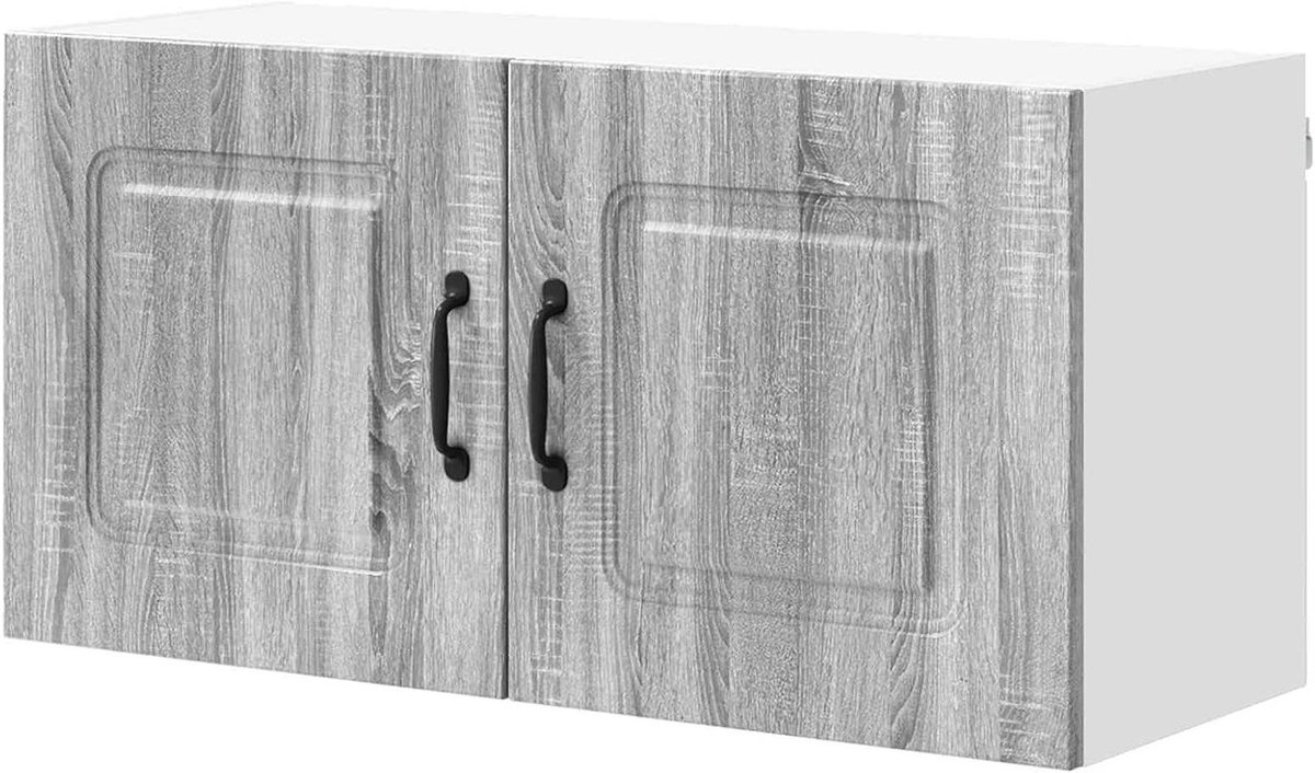 Keukenombouwkast - Ovenkast - Keuken Organiseren - Ruimtebesparend Ontwerp - 80x31x40 cm - Grijs Sonoma