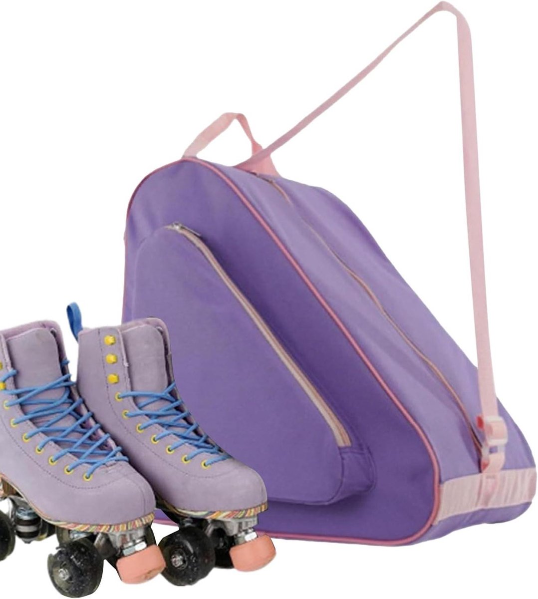 Rolschaatstas - Skate tas - Sportuitrusting vervoeren - Waterdichte structuur - 40 x 40 x 26 cm - Lila