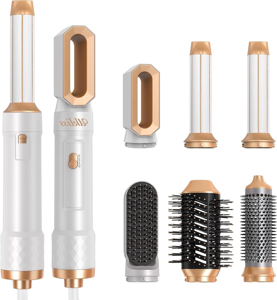 Haarstyler 6-in-1 - Heteluchtborstel Föhn - Haar Stylen - Coanda Technologie - 27 x 25 x 8 cm - Wit