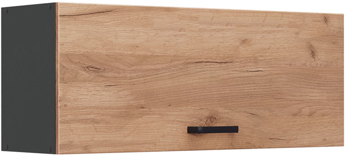 Vicco Hangkast R-Line, Goudkleurig Eiken/Antraciet, 100 cm Plat