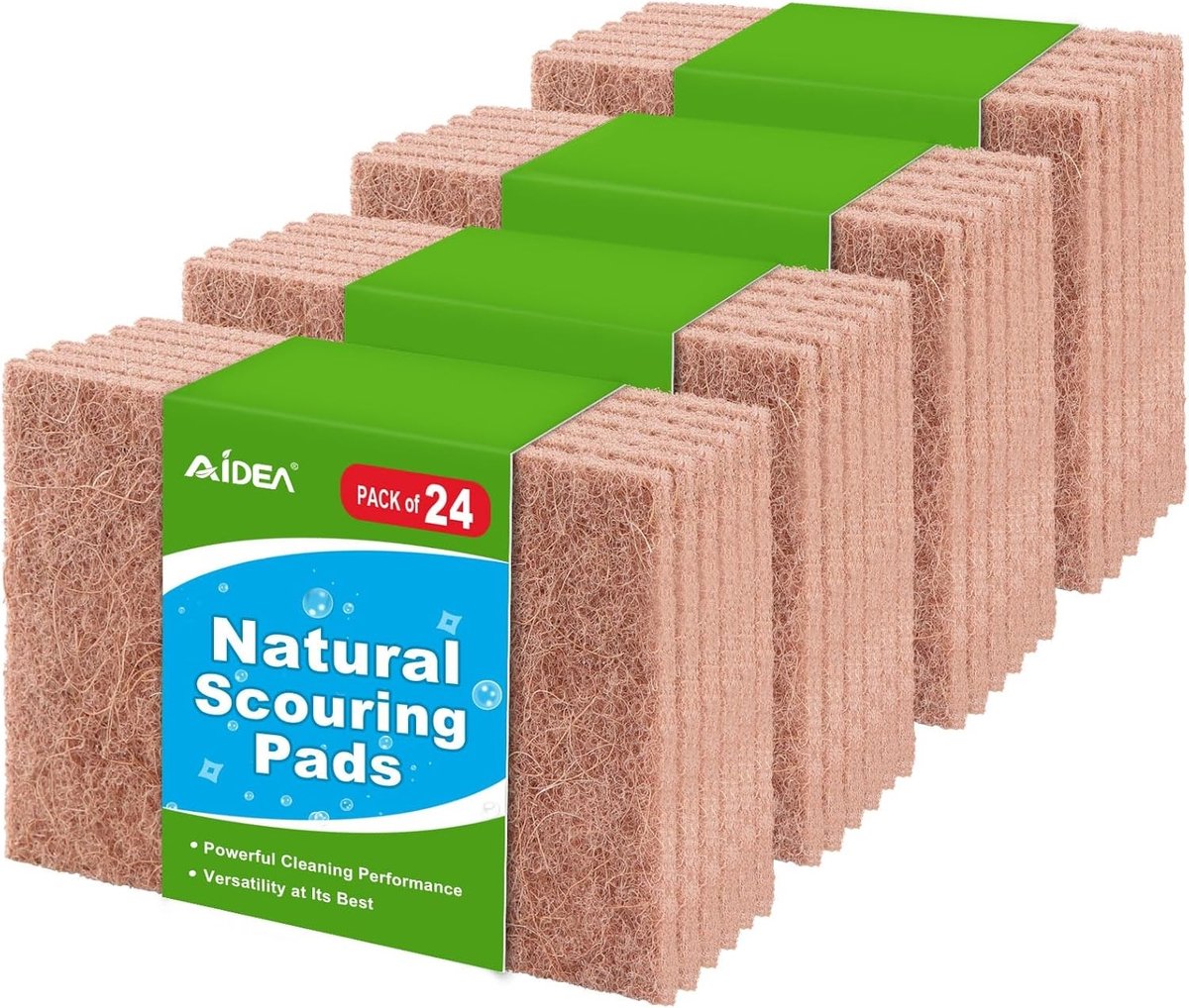 Herbruikbare en krasbestendige afwasponsen voor huishouden en keuken, multifunctionele schoonmaakpads, 24 stuks, 14 x 9 cm, ideaal voor efficiënte reiniging en duurzaamheid