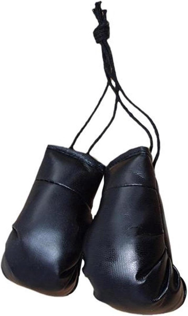 Mini Bokshandschoenen - Decoratie Handschoenen - Auto Decoratie - Realistisch Uiterlijk - 10 x 6 cm - Zwart