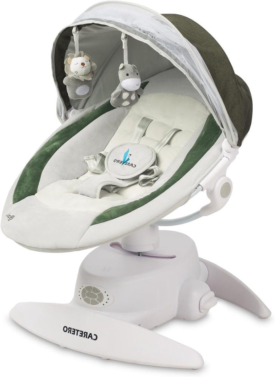 Elektrisch Babywipstoeltje - Babyschommel - Baby Comfort - 360 Graden Rotatie - 72 x 55 x 75 cm - Groen