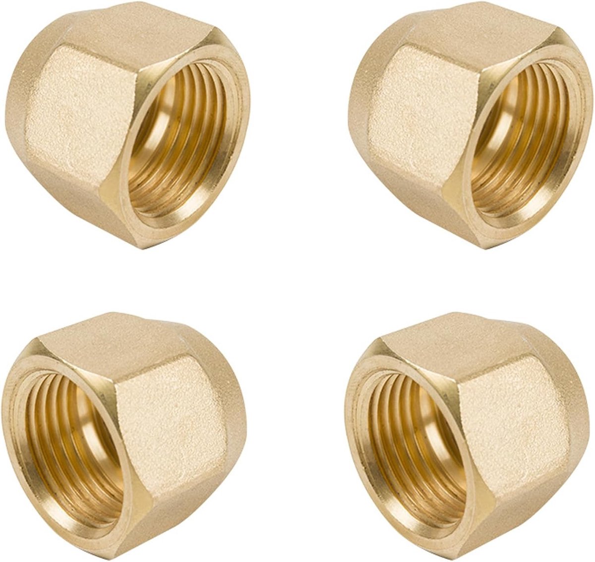 4-delige set split hittekrimpmoeren, messing krimpbuizen en aansluitstukken voor airconditioning, 3/8 inch voor koelkastleidingen en HVAC-toepassingen