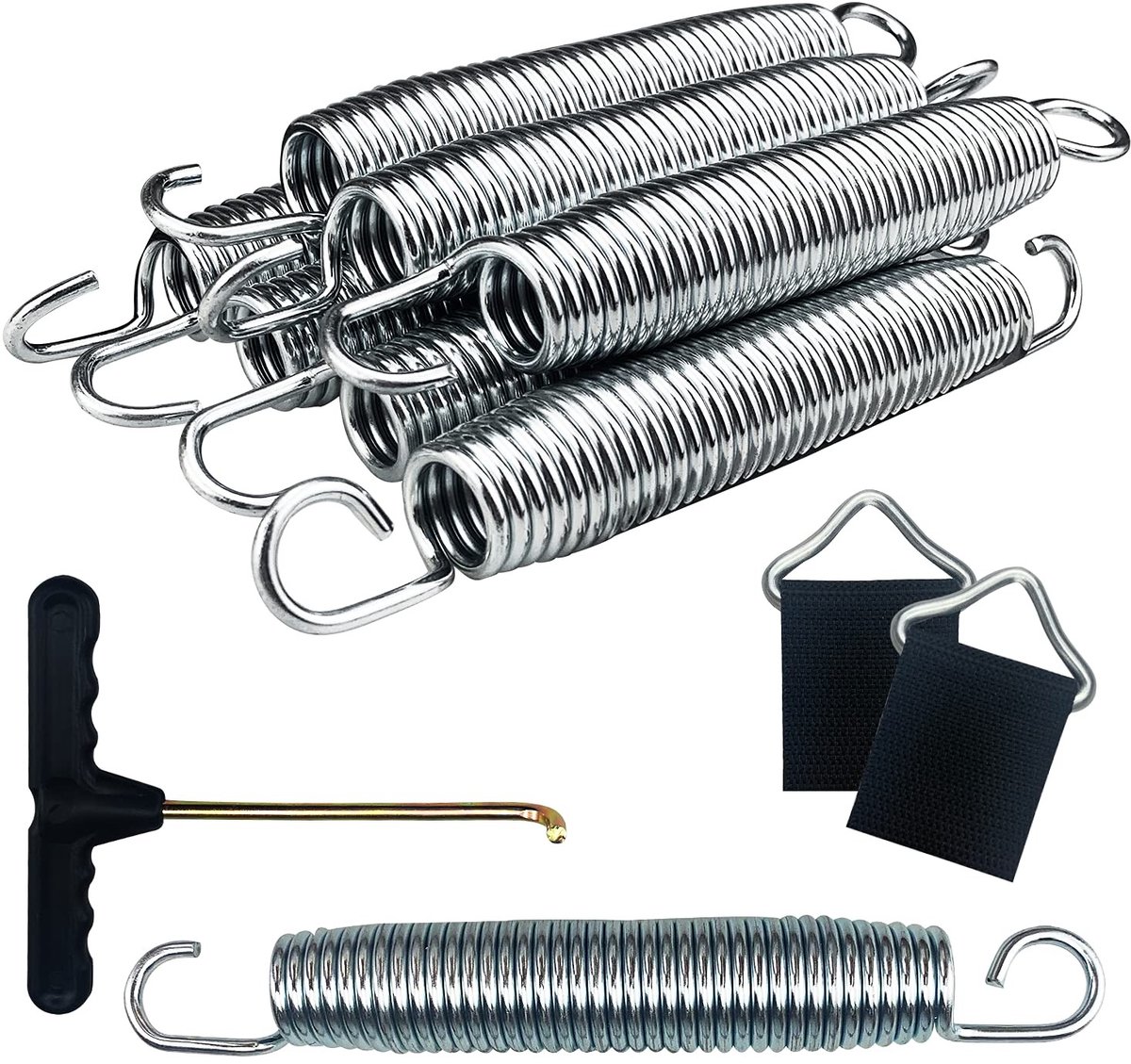 Omgoods - Set van 8 Trampoline Springs met Triangle Buckles en Spring Hook
