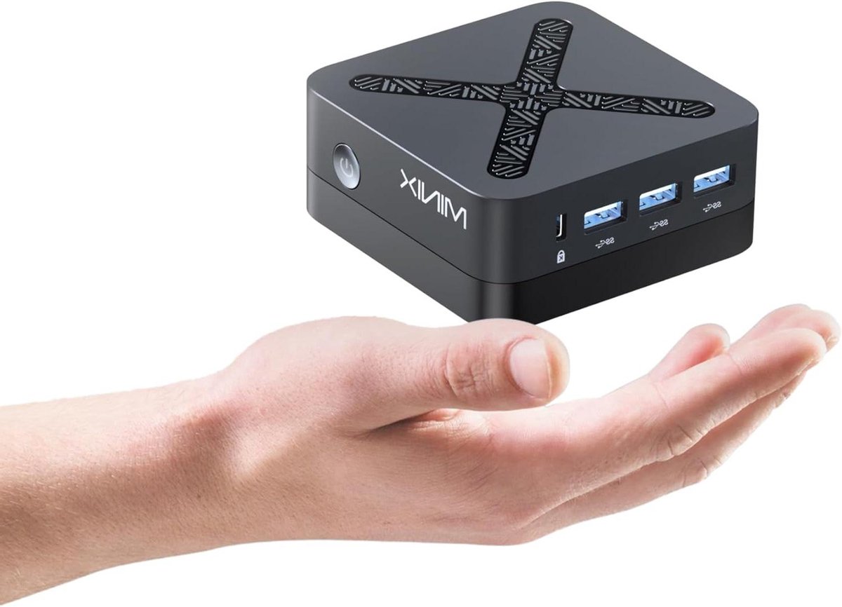 Mini PC - Compacte Computer - Zakelijk Gebruik - Intel N95 Processor - 16GB RAM 512GB SSD - Grijs