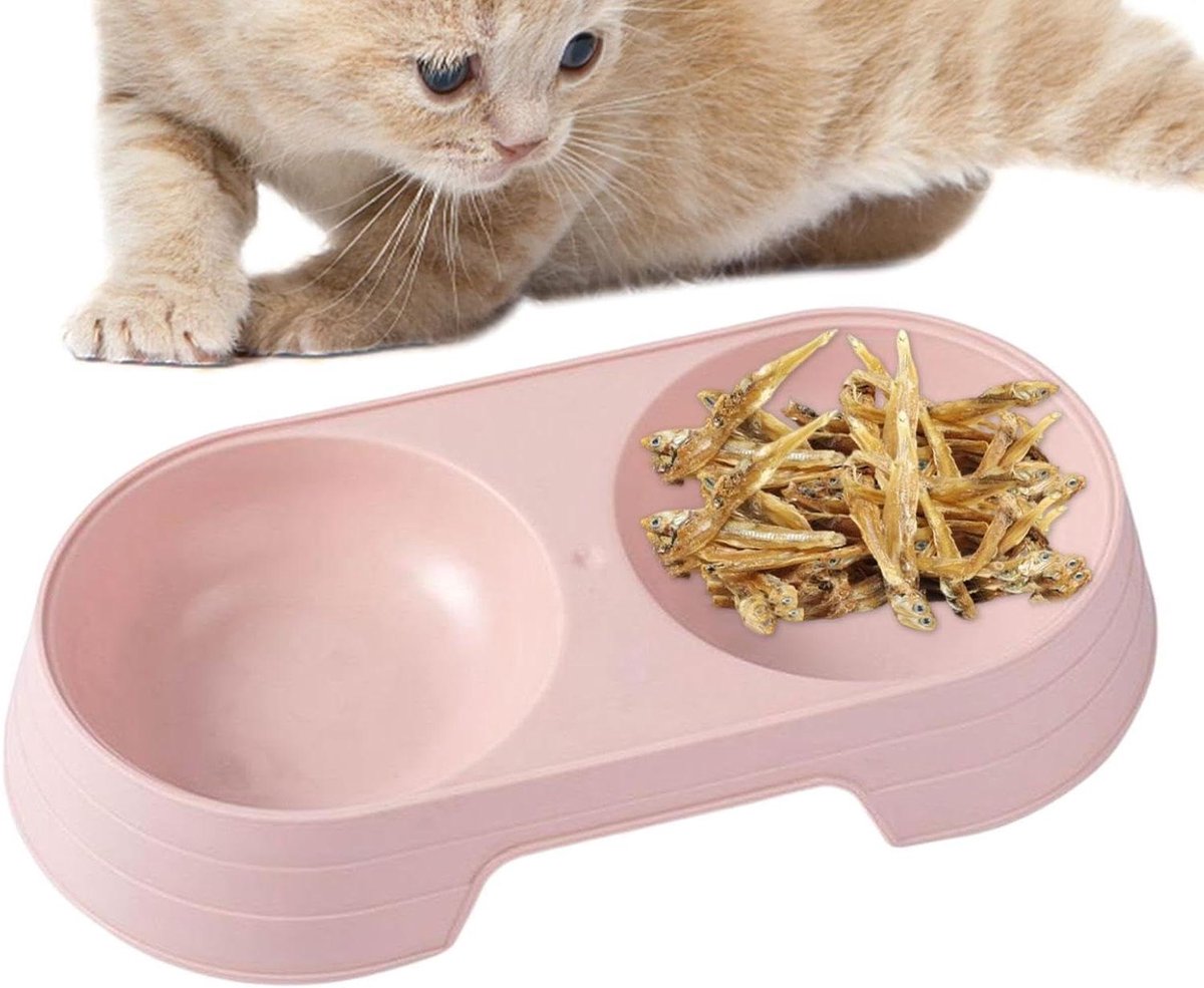 Dubbele Honden Voerbak - Huisdier voerstation - Comfortabel voeren - Verhoogd anti-slip ontwerp - 23 x 12 x 3.7 cm
