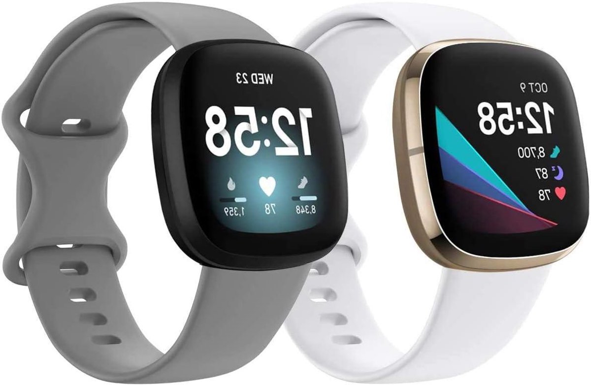 Reservebandjes Smartwatch - Sportbandjes TPU - Dagelijks Gebruik - Zacht Siliconen Materiaal - 2 Stuks - Zwart
