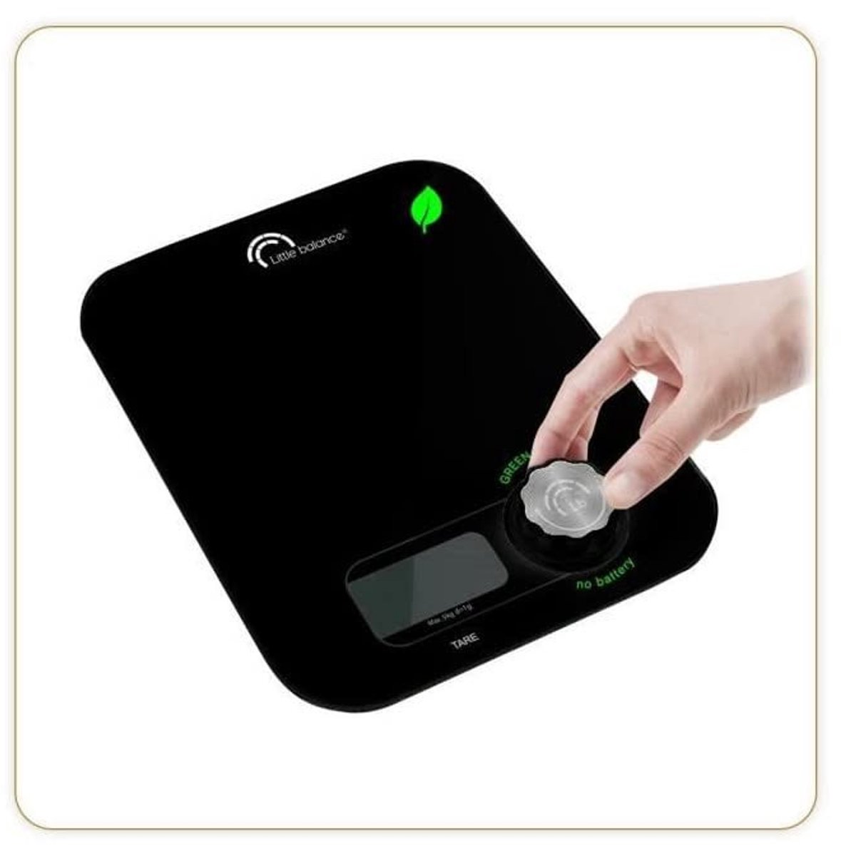 Analoge keukenweegschaal - Zwart - 5 kg - Kinetic technologie zonder batterij - Voor nauwkeurig wegen in de keuken