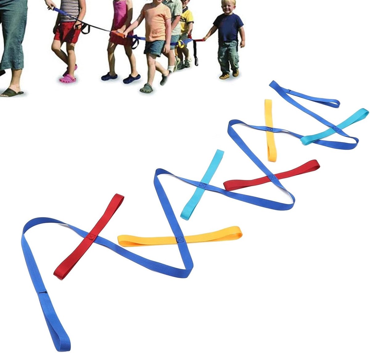 Kleurrijke Looplijn voor Peuters, Veilig Touw voor Kinderdagverblijf en Kleuterschool, Ideaal voor Buiten Spelen en Activiteiten