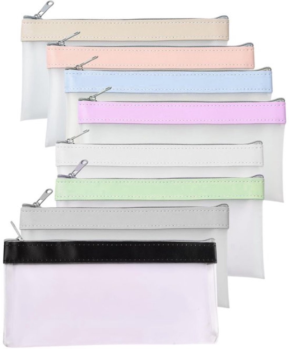 Geldorganizer 8-delig - Transparante Portemonnee - Waterdichte Documententas - TPU Materiaal - 22,5 x 10,5 cm - Efficiënte Categorisatie
