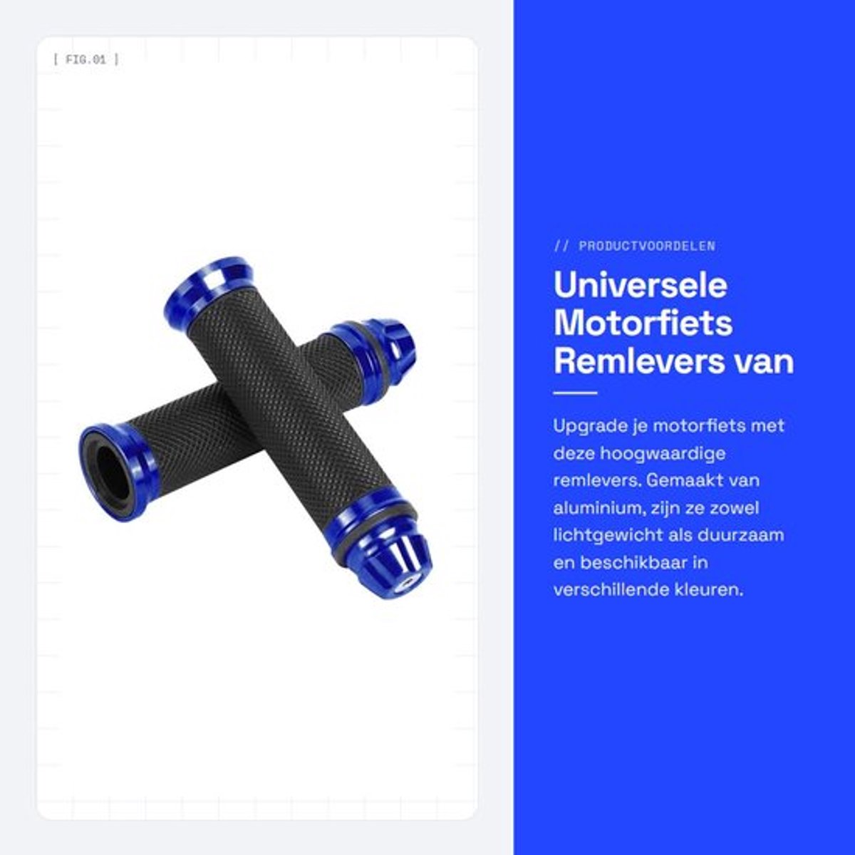 Frenolever Aluminiumlegering - Universele Motorremhendel - Links/Rechts - 7/8" Grip - Rood/Blauw/Goud/Silver/Paar - Lengte 14,5 cm - Motorlever