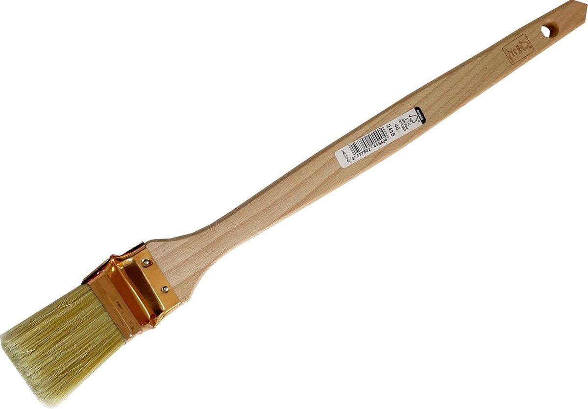 Radiatorborstel - Bruin - 40 mm - Vlak Koperstaal Aanzetstuk - Voor Radiatoren