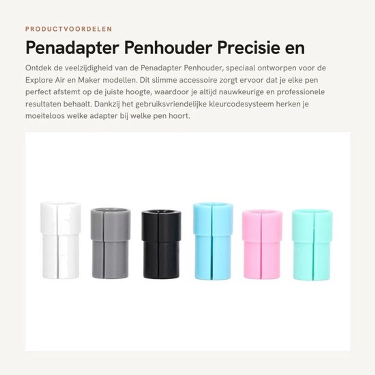 Penadapter Penhouder - Precisie en gebruiksgemak - Compact formaat - Kleurcode systeem - Ideaal voor tekenen en ontwerpen - Geschikt voor...